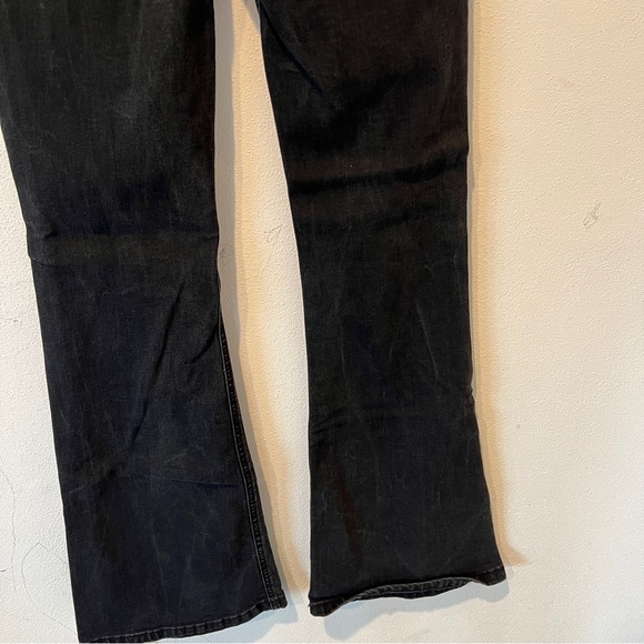 Zara Black Denim Flare High Waisted Full Length Jeans - Picture 3 of 7